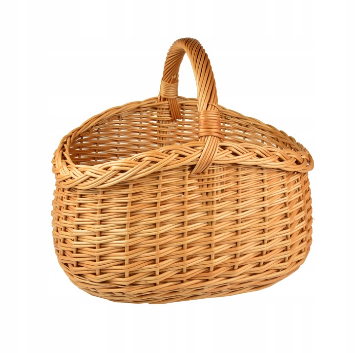 PIĘKNY wiklinowy koszyk NA ZAKUPY PIKNIK GRZYBY XL
