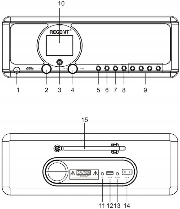 Radio DAB+ FM internetowe Ferguson i351S ciemne drewno bluetooth WiFi