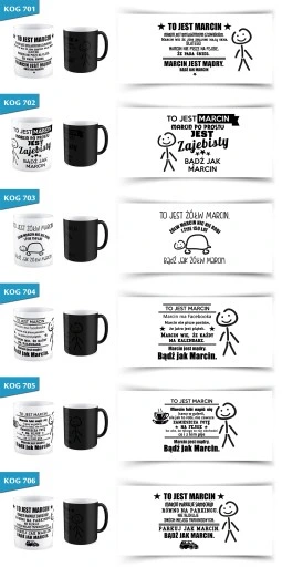 KUBEK magiczny TO JEST MARCIN BĄDŹ JAK TWOJE IMIĘ