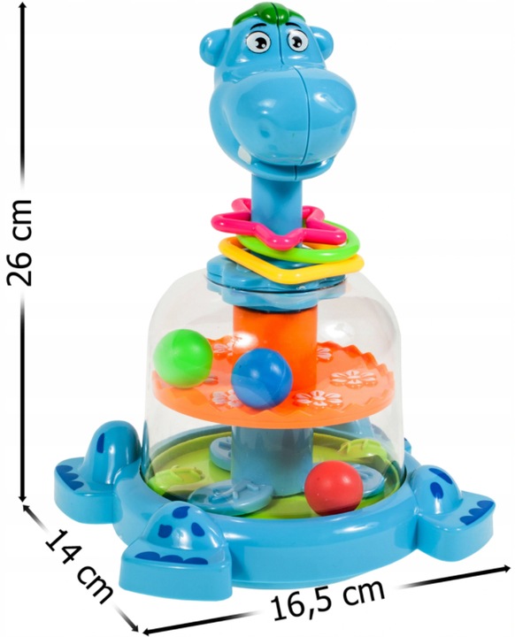 BĄCZEK INTERAKTYWNY SPINNER HIPCIO KARUZELKA Z KULECZKAMI DZIECI NA ROCZEK