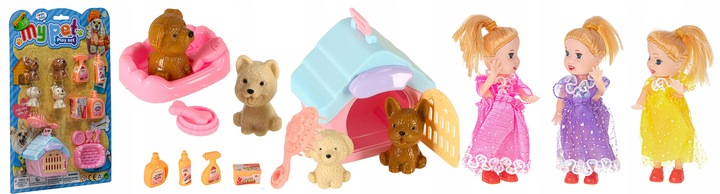 DOMEK DLA LALEK DREWNIANY LED Akcesoria Laleczki 3 Poziomy Duży Mebelki