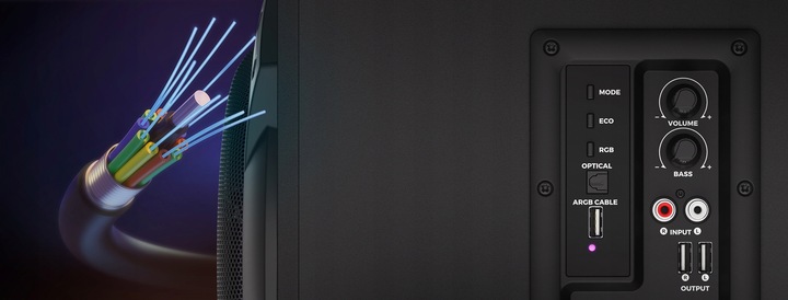 GŁOŚNIKI GRACZA HELIUM 800BT 2.1 ARGB + SŁUCHAWKI