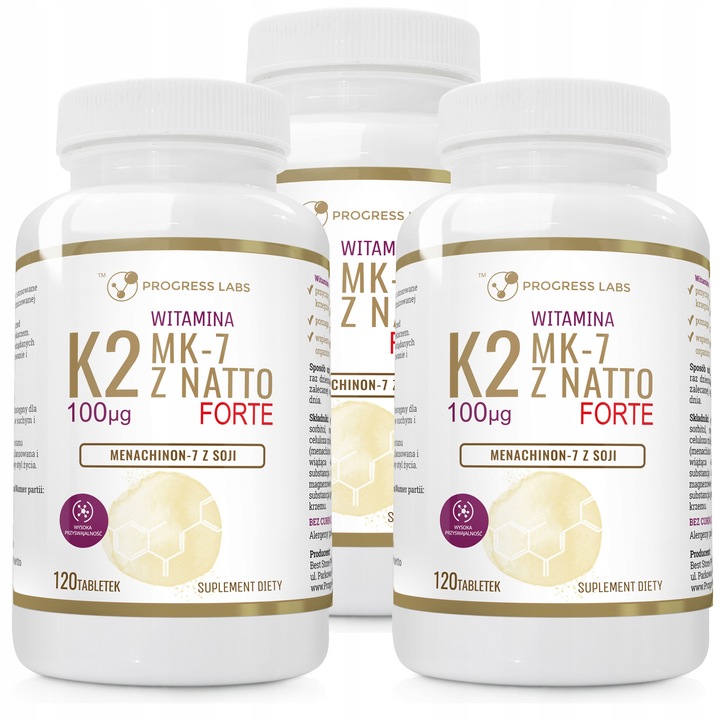 WITAMINA K2 MK-7 z natto 100mcg FORTE 360 tabletek