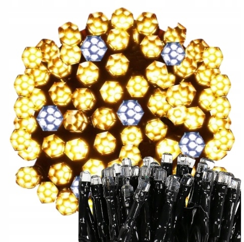 LAMPKI CHOINKOWE 80LED Z EFEKTEM FLASH 10M GRUBY KABEL DIAMENTOWA DIODA