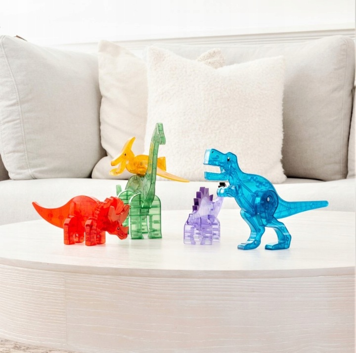 MAGNA TILES Zestaw Dino Klocki Magnetyczne Dinozaury 5 elementów