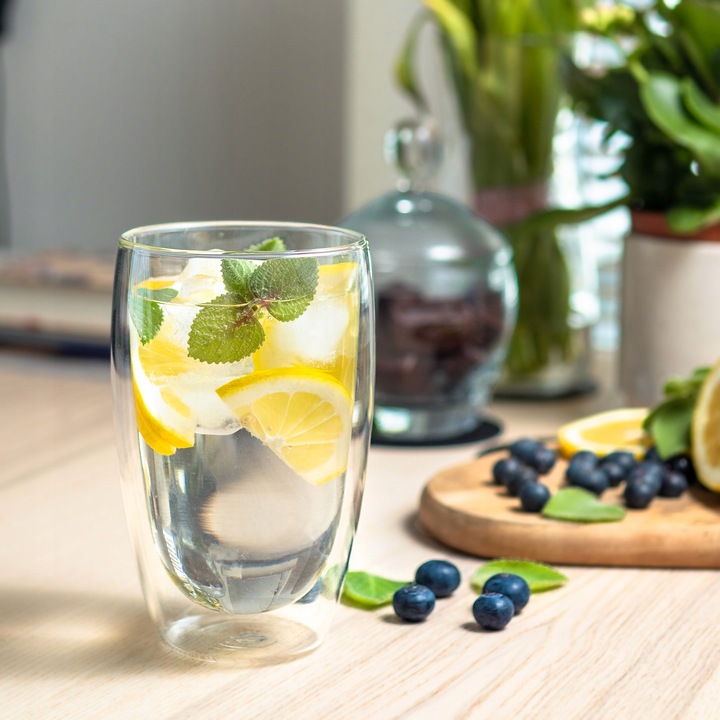 Kubek szklanka termiczna 450ml do kawy napojów Wessper 450ml podwójne dno