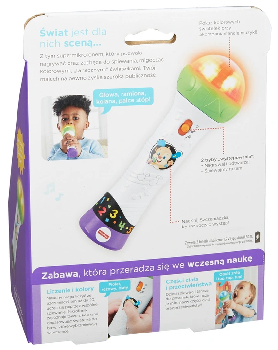 Mikrofon malucha śpiewaj i nagrywaj FBP38 Fisher Price