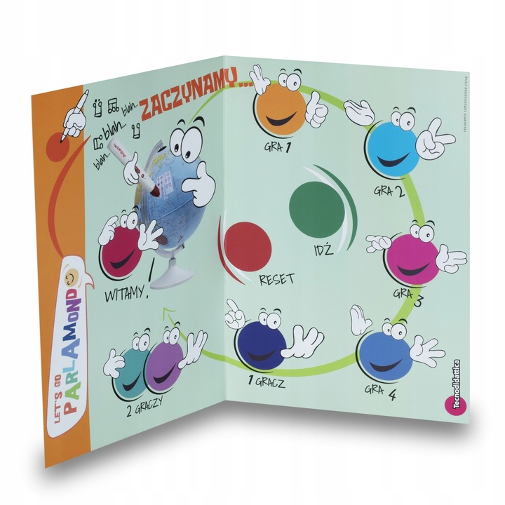 Globus ARTGLOB interaktywny podświetlany 8 JĘZYKÓW w tym POLSKI PARLAMONDO