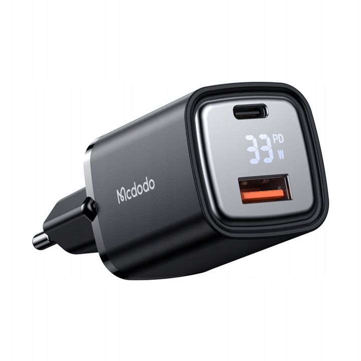 MCDODO NANO GaN ŁADOWARKA USB/USB-C PD 33W MIERNIK