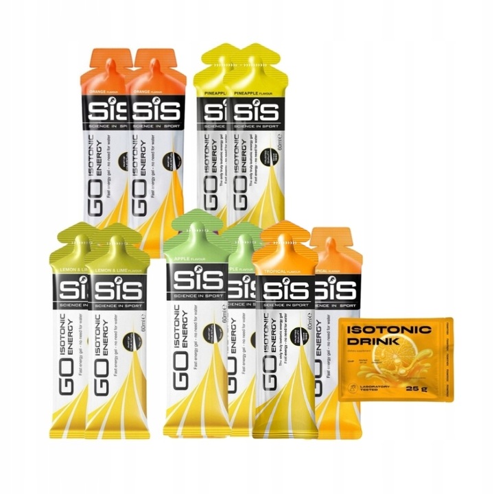 10x SIS GO ISOTONIC ŻEL ENERGETYCZNY 60ml+GRATIS nowmax ISOTONIC DRINK 25g