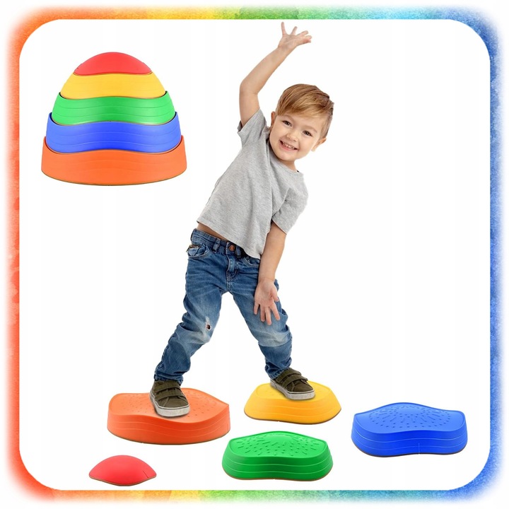 ŚCIEŻKA SENSORYCZNA XL KAMIENIE BALANSUJĄCE DLA DZIECI TRENING RÓWNOWAGI