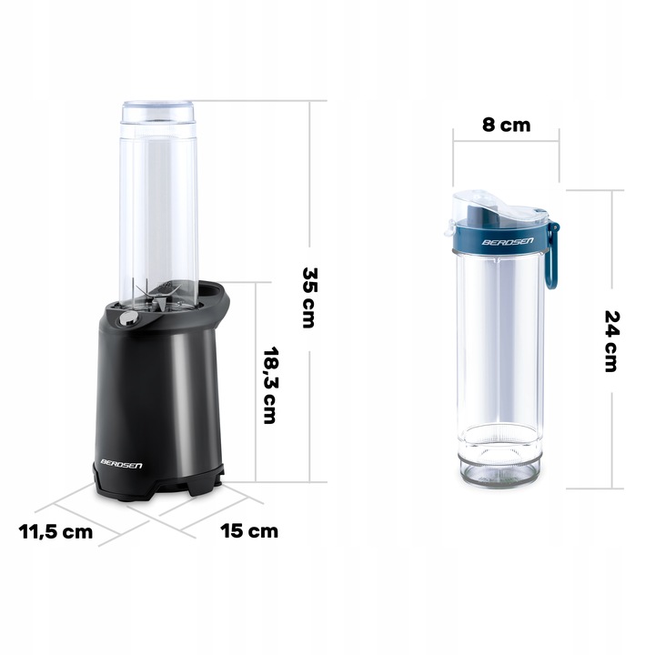 Blender ręczny kielichowy do koktajli 2 butelki smoothie 350W