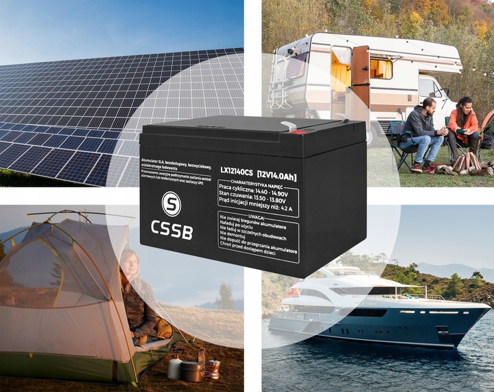 AKUMULATOR AGM VRLA 12V 14Ah DO UPS AUTKA ZABAWKI TRAKTORA KOSIARKI ROWERU