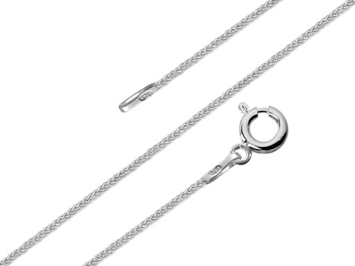 ŁAŃCUSZEK SREBRNY 925 LISI OGON - DŁUGOŚĆ 40cm