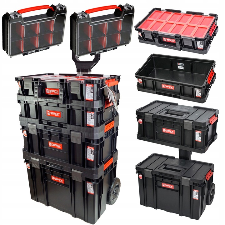 SKRZYNKA NARZĘDZIOWA NA KÓŁKACH QBRICK TWO BIG SET 6w1 + 2x ORG. MULTI PRO