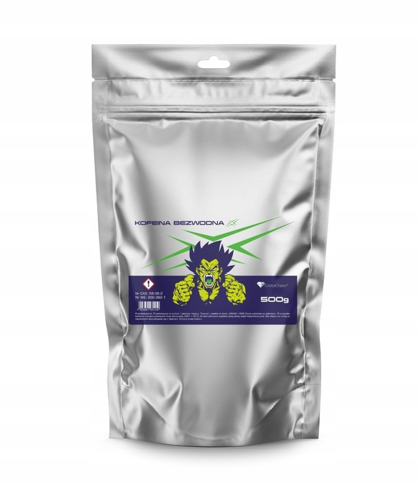 Kofeina Bezwodna X w proszku CristalChem 500g * NOWOŚĆ *