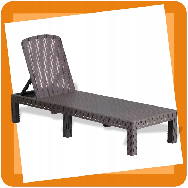 LEŻAK OGRODOWY REGULOWANY DELUXE CORFU LEŻANKA GRAFITOWY