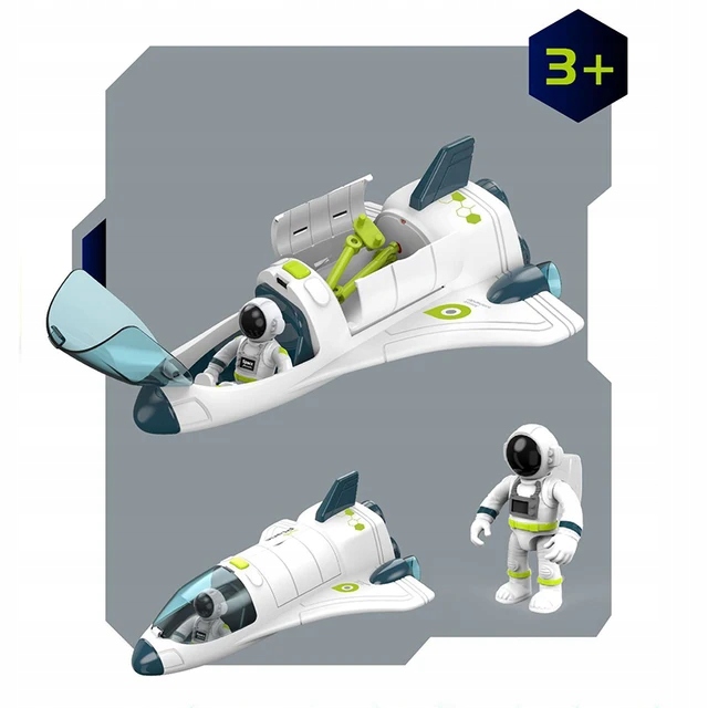Zestaw Stacja Kosmiczna Wahadłowiec Łazik Figurki Astronautów dla dzieci 3+
