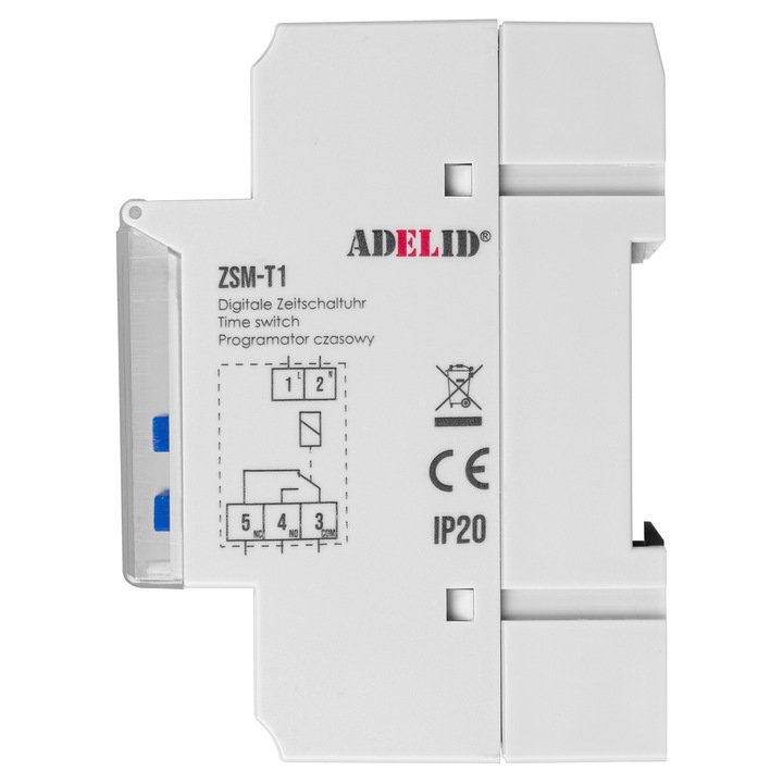 Timer programator czasowy tygodniowy na szynę TH35