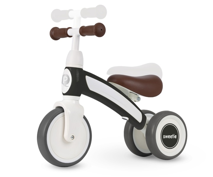 Qplay Pojazd Rowerek Trójkołowy Sweetie Dark Grey Wygodny i Stylowy Design