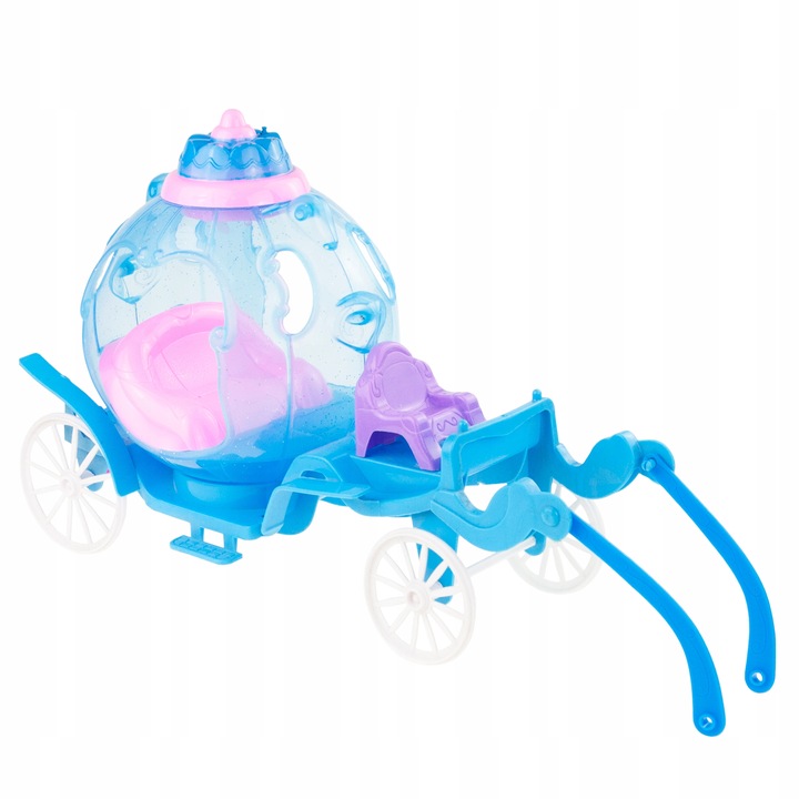 KARETA DLA LALKI Z PEGAZEM JEDNOROŻCEM I LALKĄ KAROCA LODOWA KRAINA