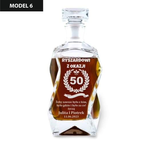 Prezent na Urodziny Karafka do Whisky z Grawerem - Niepowtarzalny Upominek
