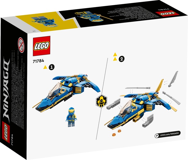 LEGO Ninjago 71784 Odrzutowiec Jay'a EVO 71780 Samochód wyścigowy Kaia EVO