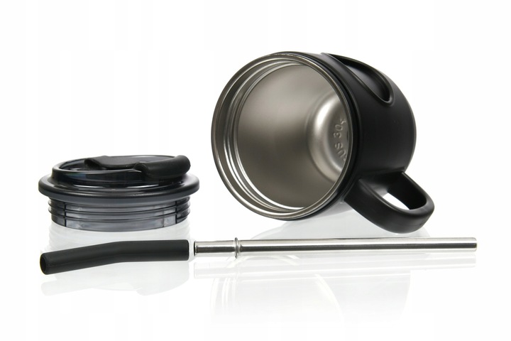 Kubek Termiczny ze Słomką Casno Booker 450 ml Czarny