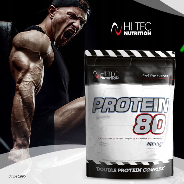 HI TEC Protein 80 2000 g BIAŁKO WHEY WPC + BCAA
