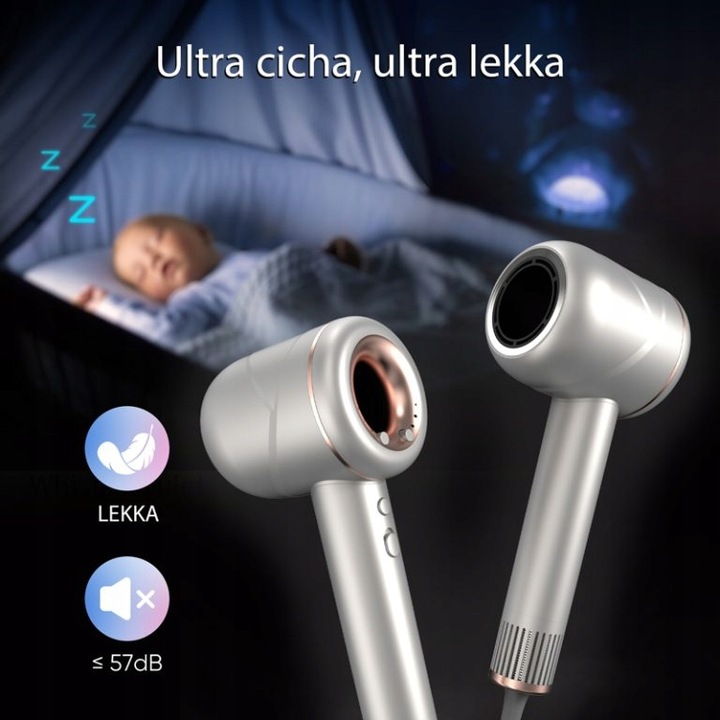 Inteligentna suszarka do włosów Air Essence MistralBlow iQ Ionic Gold&Grey