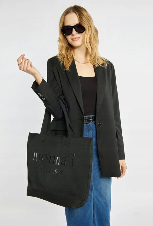 Monnari torebka shopper poliester czarny