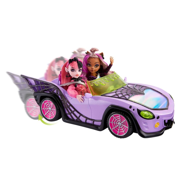 MONSTER HIGH POJAZD GHOUL MOBILE + AKCESORIA HHK63