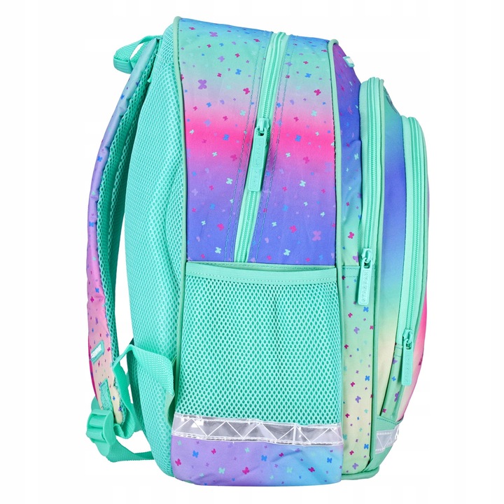 PLECAK SZKOLNY TORNISTER KLASA 1-3 Z KOTKIEM HOLO OMBRE KOT KOTEK KITTY