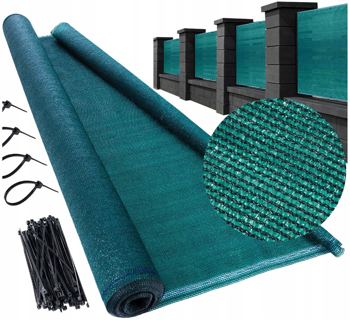 Siatka Cieniująca Maskująca 1,5 x 10m Osłona Mata NA Płot Balkon Ogrodzenie