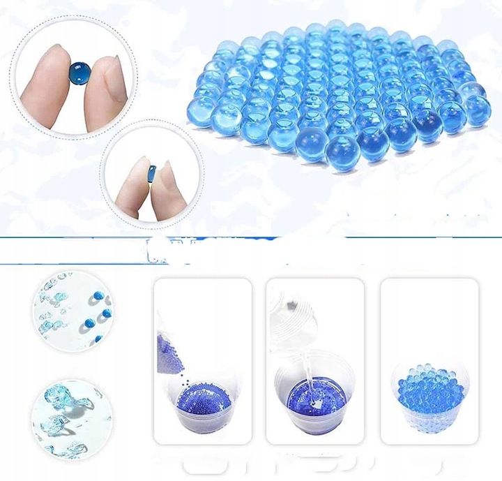 ELEKTYCZNY PISTOLET SURGE KULKI ŻELOWE WODE ORBEZZ 7-8 MM HYDROŻELOWE