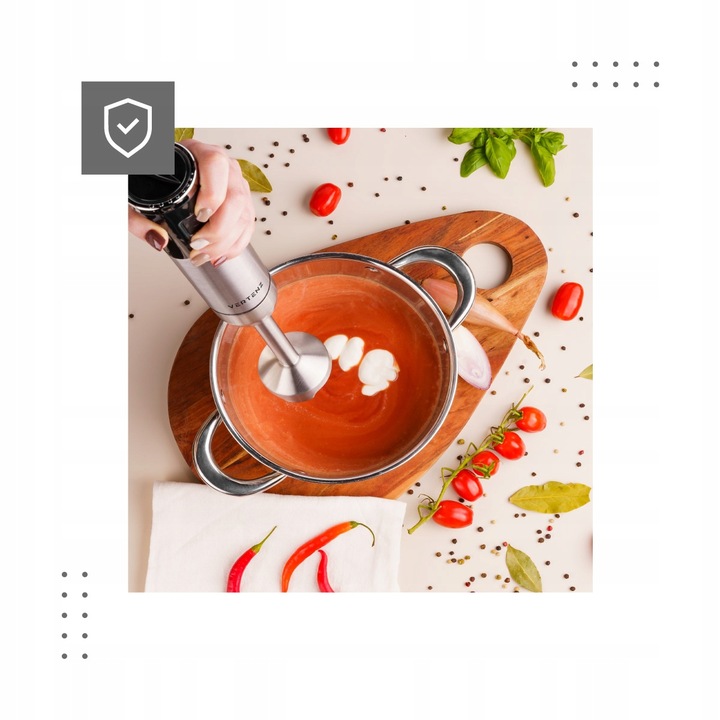 Blender Ręczny Wielofunkcyjny VERTENZ 50 1400W Tytanowe Ostrza Titan 50