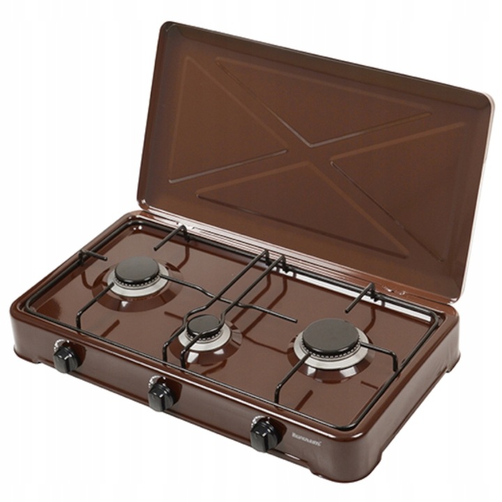 Kuchenka przenośna turystyczna nastawna RAVANSON K 03 BR brązowa 3 palniki