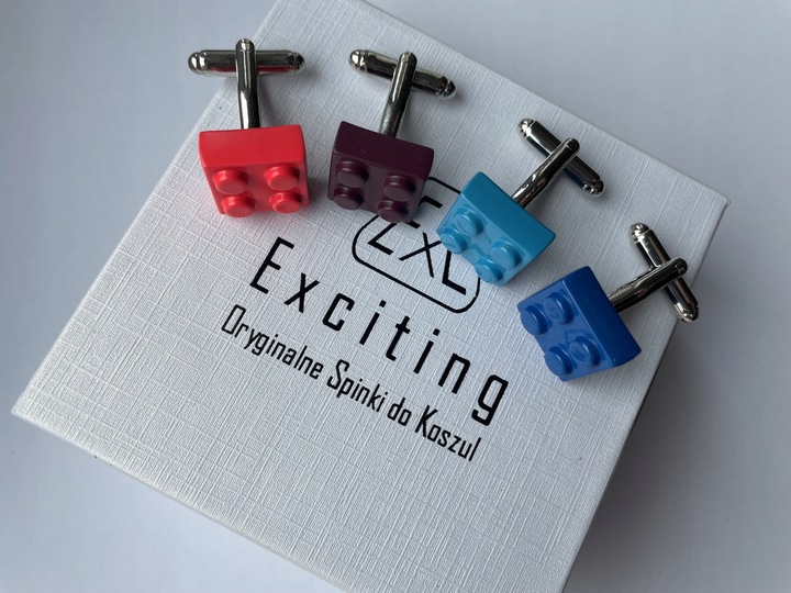 Modne eleganckie spinki do mankietów EXC Srebrna Piłka chromowane