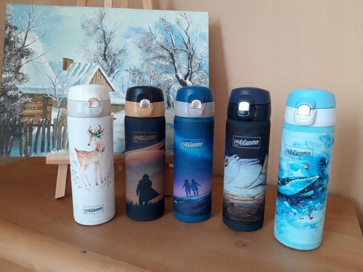 TERMOS KUBEK TERMICZNY 400ml Bidon dla Dzieci Stal