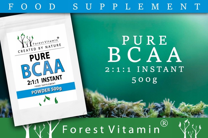 BCAA AMINO INSTANT 2:1:1 500 g MOCNE CZYSTE AMINOKWASY