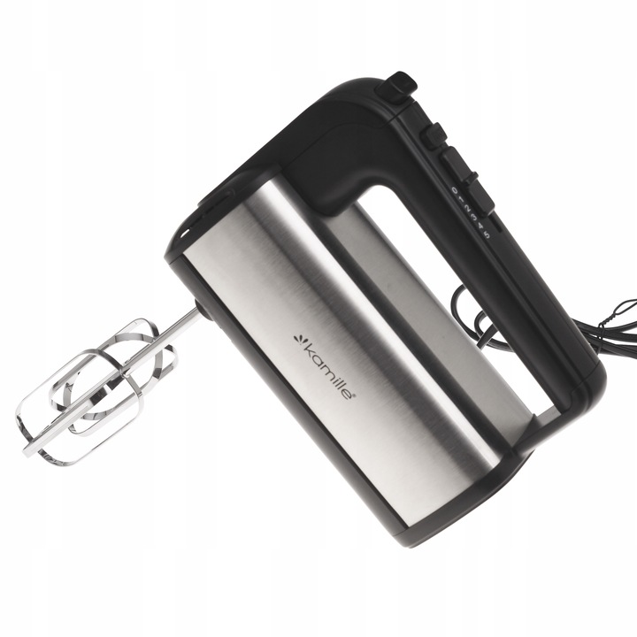 MIKSER RĘCZNY ROBOT KUCHENNY MOCNY 5 BIEGÓW 4 KOŃCÓWKI KAMILLE