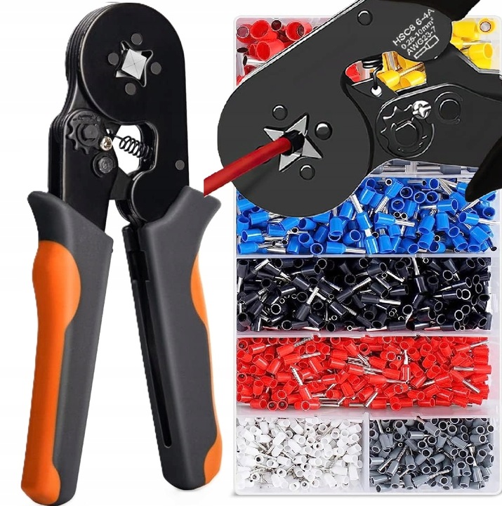 ZACISKARKA DO TULEJEK PRASKA KONEKTORÓW KOŃCÓWEK KABLI 1200 TULEJEK