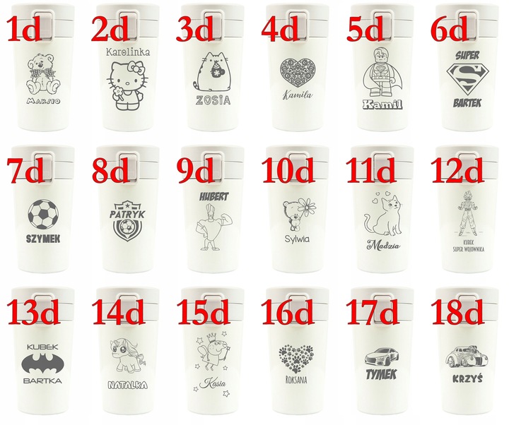 Kubek termiczny 300 ml prezent dla przyjaciółki TERMOS bidon +TWÓJ GRAWER