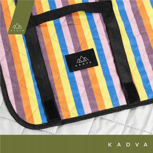 DUŻY Koc PIKNIKOWY turystyczny KADVA Rulo 140 x 170 cm PLAŻOWY na biwak