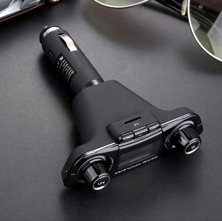 Transmiter Bluetooth FM Ładowarka 2x USB 2.1A SD