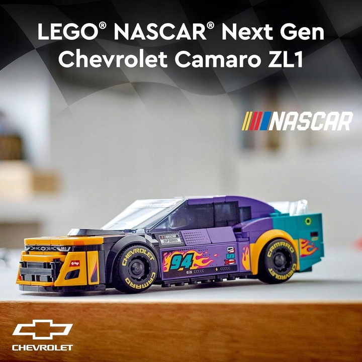 LEGO SPEED Champions 76935 NASCAR Next Gen Chevrolet Camaro ZL1 torba