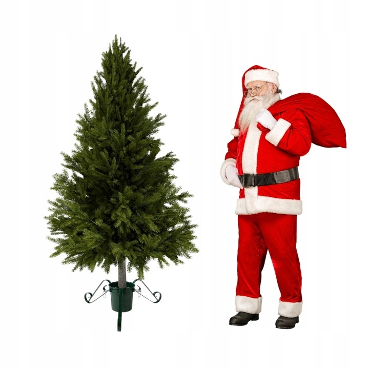 Stojak na choinkę metalowy POJEMNIK na wodę 2,1m STABILNY zielony trójnóg