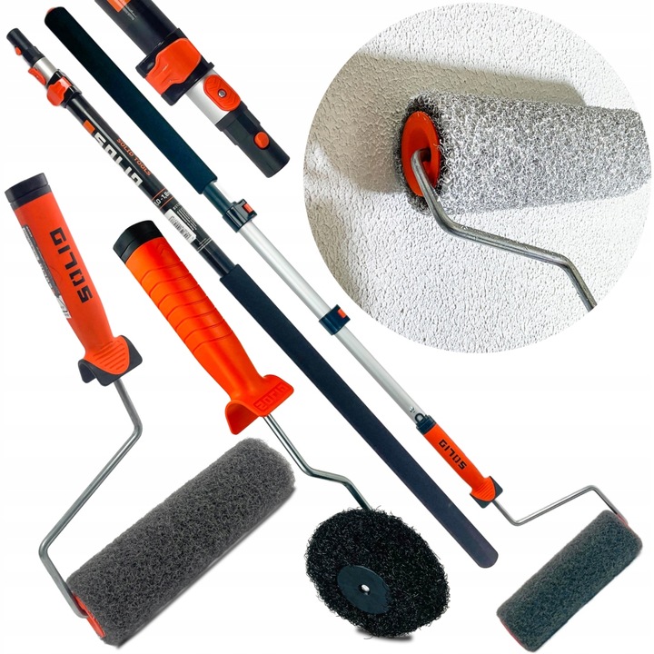 SOLID WAŁEK DO GŁADZI WAŁEK KĄTOWY DO GŁADZI NAROŻNKOWY + KIJ TELESKOPOWY