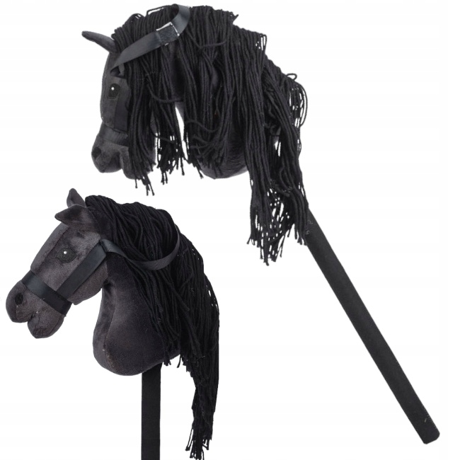HOBBY KOŃ NA PATYKU KIJU ZABAWKA GŁOWA KONIA HORSE KONIK Z GRZYWĄ DŹWIĘK