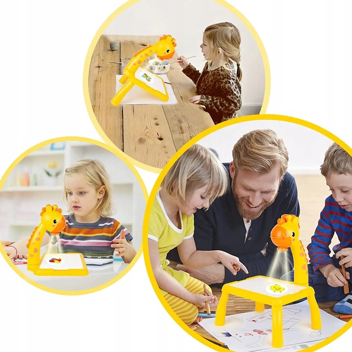 PROJEKTOR RZUTNIK DO NAUKI RYSOWANIA Stolik Edukacyjny Slajdy Do Malowania